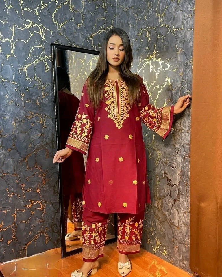 এমব্রয়ডারি টু পিস ❤️